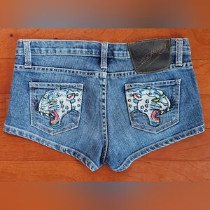 Ed Hardy Jean Shorts Rare NWOT Size 25
